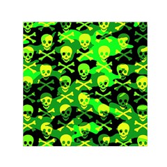 Skull Camouflage Small Satin Scarf (square)