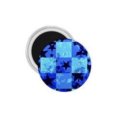 Blue Star Checkers 1 75  Button Magnet