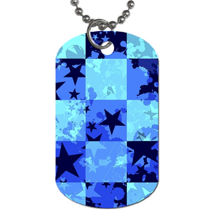 Blue Star Checkers Dog Tag (One Sided)