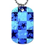 Blue Star Checkers Dog Tag (Two-sided)  Front