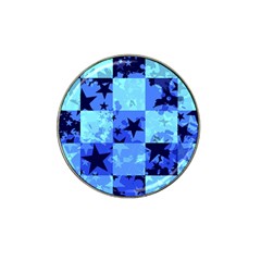 Blue Star Checkers Golf Ball Marker (for Hat Clip)