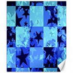 Blue Star Checkers Canvas 8  x 10  (Unframed) 8.15 x9.66  Canvas - 1