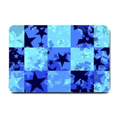 Blue Star Checkers Small Door Mat