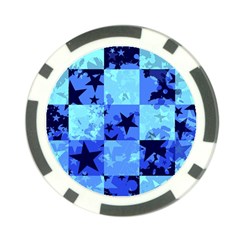 Blue Star Checkers Poker Chip (10 Pack)