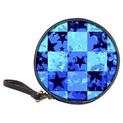 Blue Star Checkers Cd Wallet by ArtistRoseanneJones