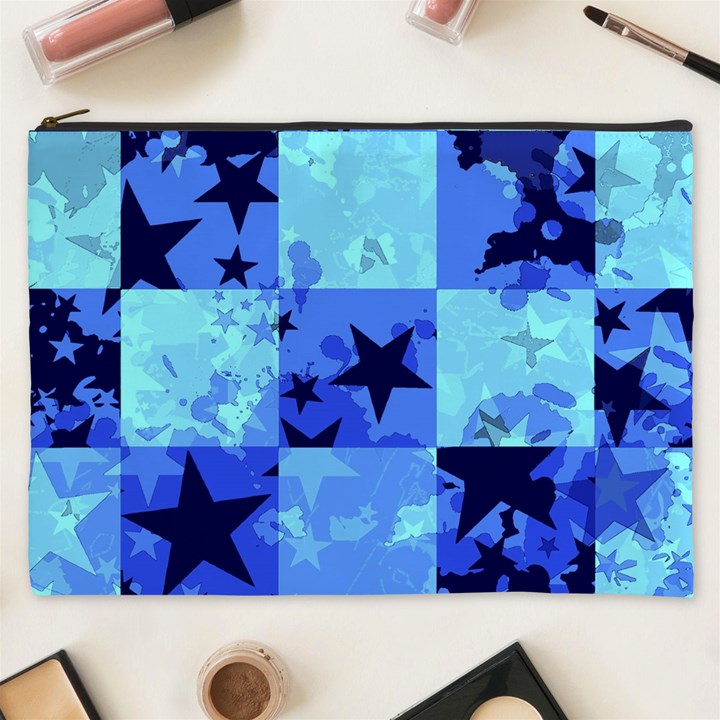 Blue Star Checkers Cosmetic Bag (XXXL)