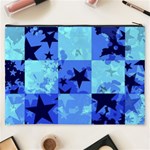 Blue Star Checkers Cosmetic Bag (XXXL) Back