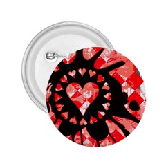 Love Heart Splatter 2 25  Button by ArtistRoseanneJones