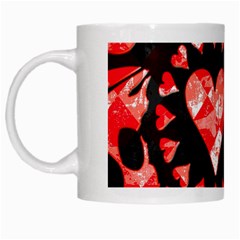 Love Heart Splatter White Coffee Mug