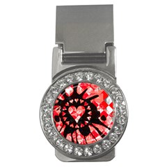 Love Heart Splatter Money Clip (cz)