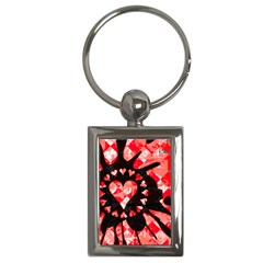 Love Heart Splatter Key Chain (rectangle)