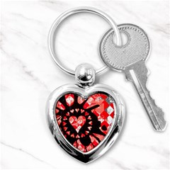 Love Heart Splatter Key Chain (heart) by ArtistRoseanneJones