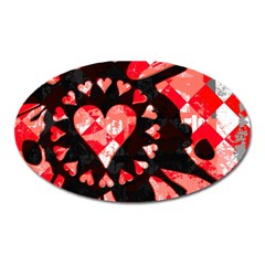 Love Heart Splatter Magnet (oval)