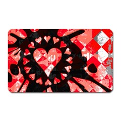 Love Heart Splatter Magnet (rectangular) by ArtistRoseanneJones