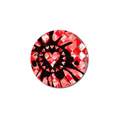 Love Heart Splatter Golf Ball Marker 10 Pack by ArtistRoseanneJones