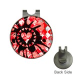 Love Heart Splatter Hat Clip with Golf Ball Marker Front