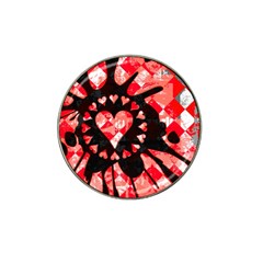 Love Heart Splatter Golf Ball Marker (for Hat Clip)