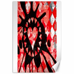 Love Heart Splatter Canvas 20  X 30  (unframed) by ArtistRoseanneJones