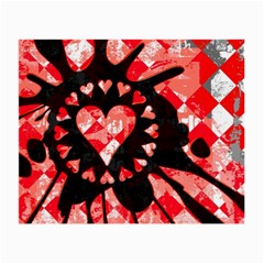 Love Heart Splatter Glasses Cloth (small, Two Sided)