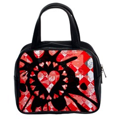 Love Heart Splatter Classic Handbag (two Sides)