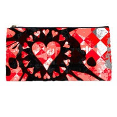 Love Heart Splatter Pencil Case by ArtistRoseanneJones