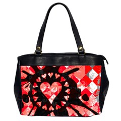 Love Heart Splatter Oversize Office Handbag (two Sides)