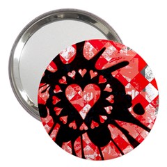 Love Heart Splatter 3  Handbag Mirror