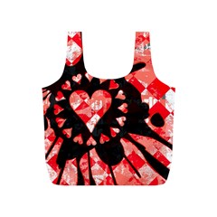 Love Heart Splatter Reusable Bag (s) by ArtistRoseanneJones