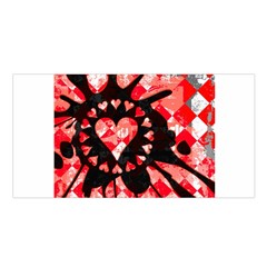 Love Heart Splatter Satin Shawl by ArtistRoseanneJones