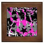 Pink Scene kid Framed Ceramic Tile Front