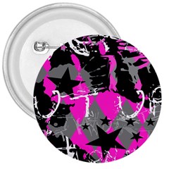 Pink Scene kid 3  Button