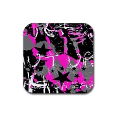 Pink Scene kid Drink Coaster (Square)