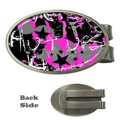 Pink Scene Kid Money Clip (oval) by ArtistRoseanneJones