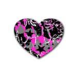 Pink Scene kid Drink Coasters 4 Pack (Heart)  Front