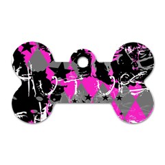 Pink Scene kid Dog Tag Bone (Two Sided)