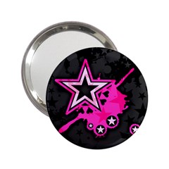 Pink Star Graphic Handbag Mirror (2 25 )