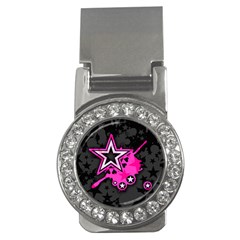 Pink Star Graphic Money Clip (cz) by ArtistRoseanneJones