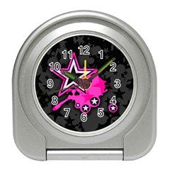 Pink Star Graphic Desk Alarm Clock