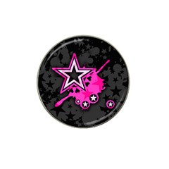 Pink Star Graphic Golf Ball Marker 4 Pack (for Hat Clip)