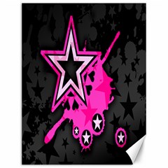 Pink Star Graphic Canvas 12  X 16  (unframed) by ArtistRoseanneJones