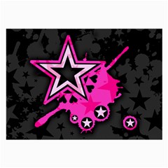 Pink Star Graphic Glasses Cloth (large, Two Sided)