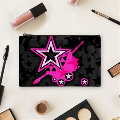 Pink Star Graphic Cosmetic Bag (medium)