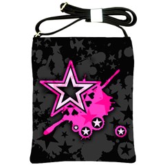 Pink Star Graphic Shoulder Sling Bag