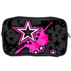 Pink Star Graphic Travel Toiletry Bag (two Sides)