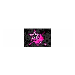 Pink Star Graphic Satin Scarf (oblong)