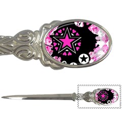 Pink Star Splatter Letter Opener