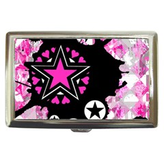 Pink Star Splatter Cigarette Money Case