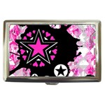 Pink Star Splatter Cigarette Money Case Front