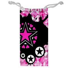 Pink Star Splatter Jewelry Bag