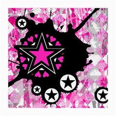 Pink Star Splatter Glasses Cloth (medium, Two Sided)